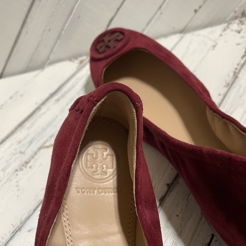 Women’s Tory Burch Allie Ballet Flats burgundy size 8 - Picture 4 of 6